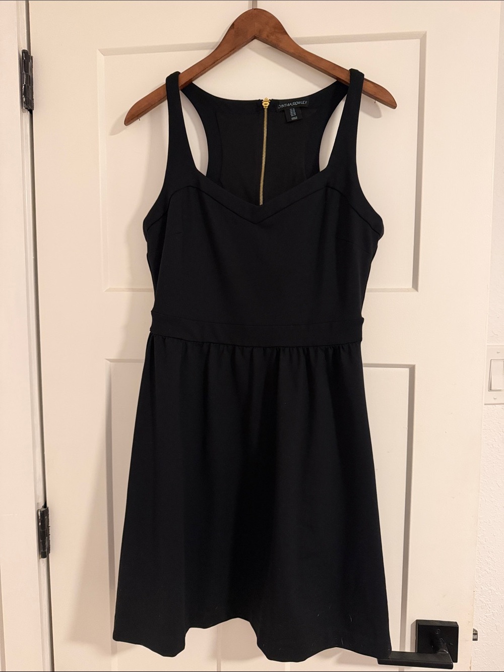 Cynthia Rowley Black Sleeveless Mini Dress with Sweetheart Neckline